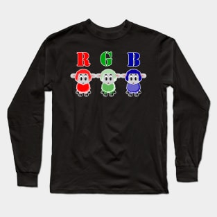 R G B Sheep Long Sleeve T-Shirt